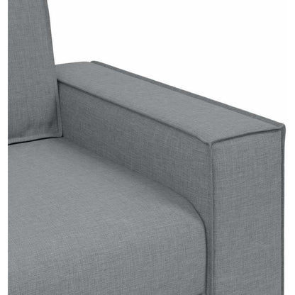 Hellgrauer Stoff-Sessel | Kleines Sofa für Wohnzimmer & Büro