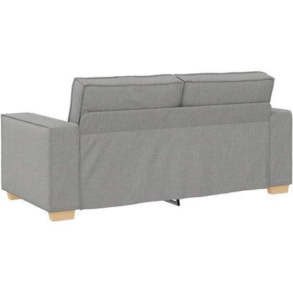 2-Sitzer Sofa Wolkengrau, 140 cm Stoff Couch mit breiten Armlehnen