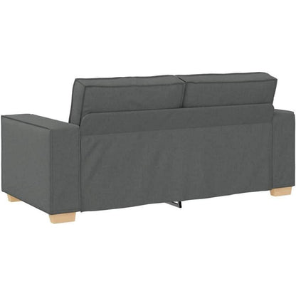 2-Sitzer Sofa Dunkelgrau – Modernes Stoffsofa mit Kissen 140cm
