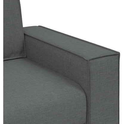 2-Sitzer Sofa Dunkelgrau – Modernes Stoffsofa mit Kissen 140cm
