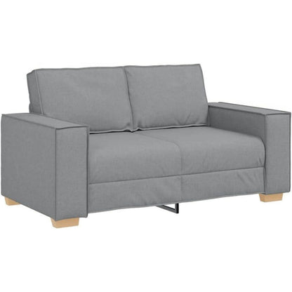 2-Sitzer Schlafsessel Hellgrau – Bequemes Sofa mit Bettfunktion