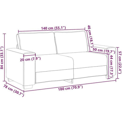 2-Sitzer Sofa Creme – Gemütliches Mini Sofa für Wohnzimmer & Büro