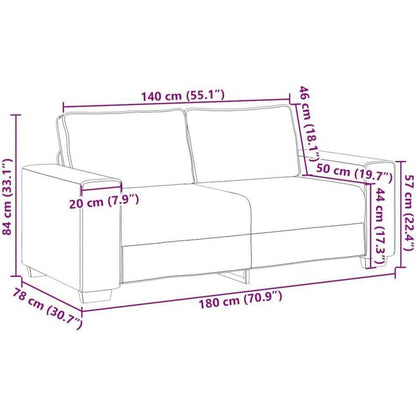 2-Sitzer Sofa Dunkelgrün – Gemütliches Stoffsofa 140 cm