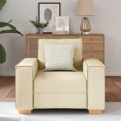 Creme Mini Sofa 60 cm – Bequemer Stoff-Sessel für Wohnzimmer