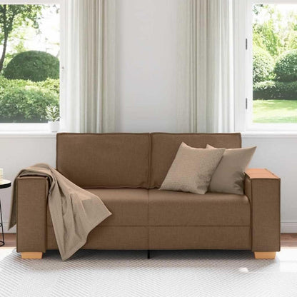 2-Sitzer Schlafsofa Braun – Bequemes Stoffsofa 140cm