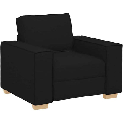 Polstersessel Schwarz 60cm – Bequemes Stoffsofa mit Kissen