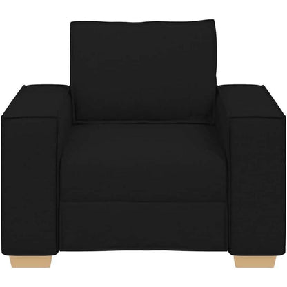 Polstersessel Schwarz 60cm – Bequemes Stoffsofa mit Kissen
