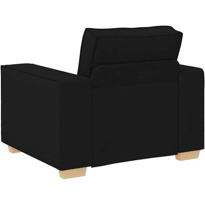 Polstersessel Schwarz 60cm – Bequemes Stoffsofa mit Kissen