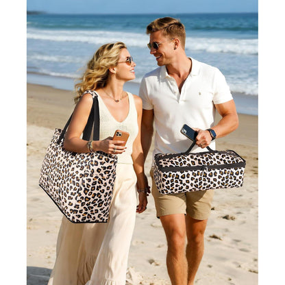 XXL Strandtasche Familie mit Kühltasche & Reißverschluss