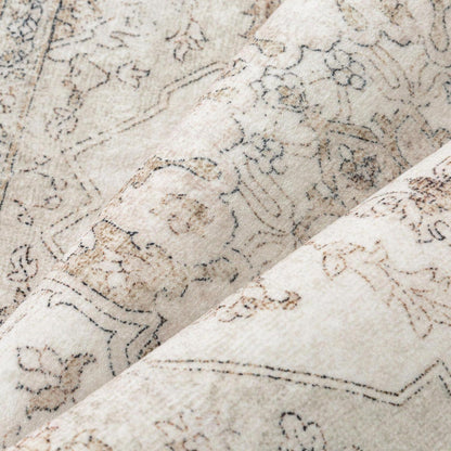 Vintage Teppich Beige Rechteckig 160x230cm Waschbar