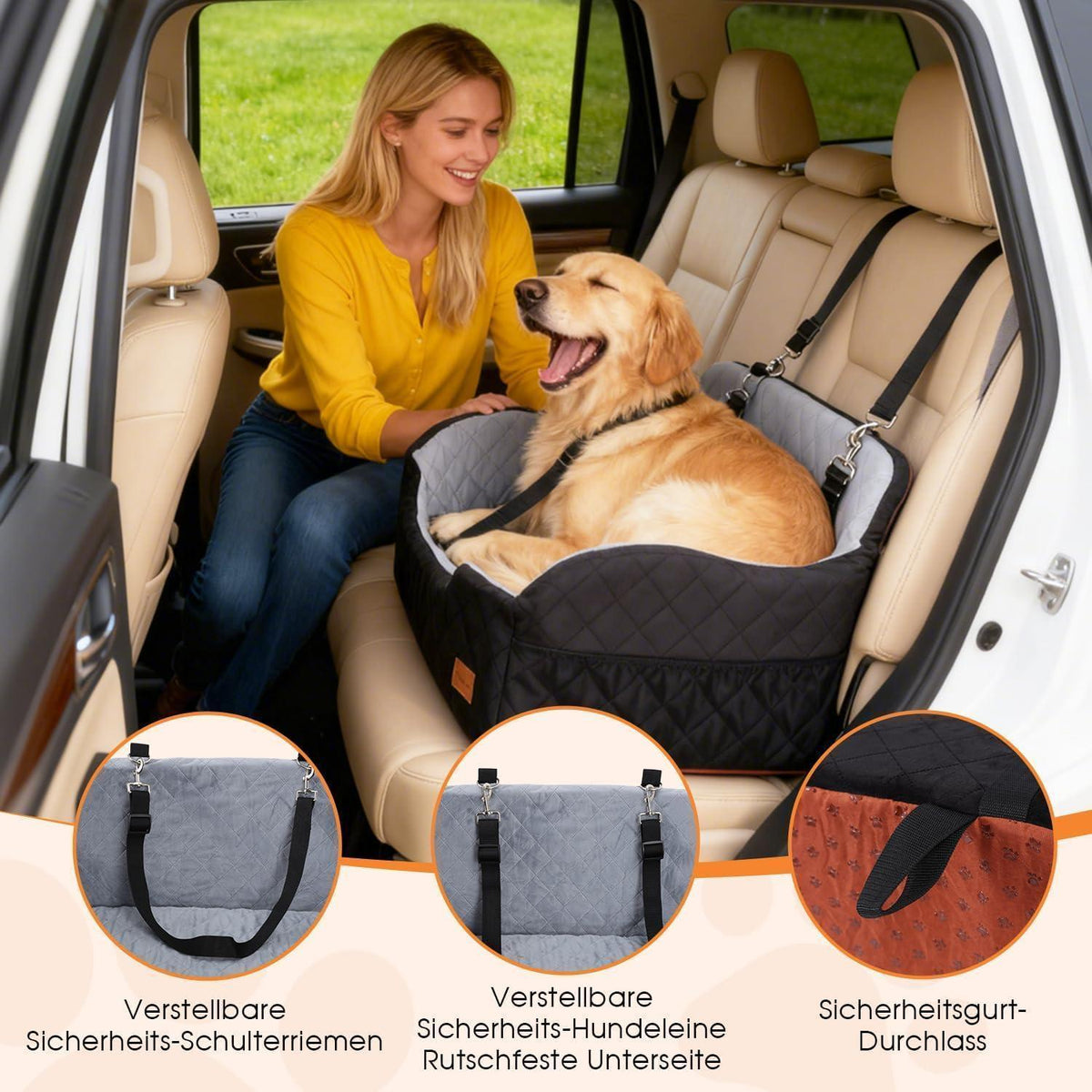 Hundesitz Auto – Komfortabel & Sicher für Mittelgroße Hunde