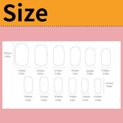 24 French Press on Nails Kurz Eckig Regenbogen Aurora