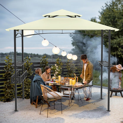 Grillpavillon mit Doppeldach & Stauraum – 245x153x250 cm