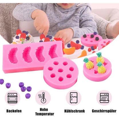 Silikonformen Frucht & Co. – 7tlg. für Kerzen, Schokolade & mehr