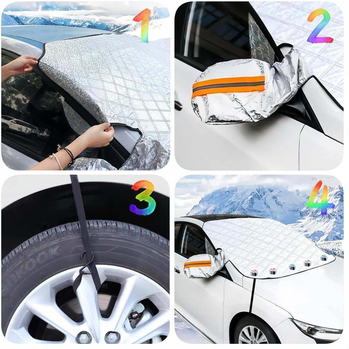 Auto Frontscheibenabdeckung Winter Frostschutz Schnee Schutz Folie