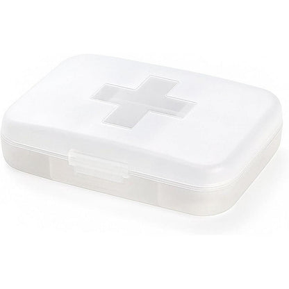 Wöchentliche Pillendose 7 Tage, 6 Fächer, Weiß