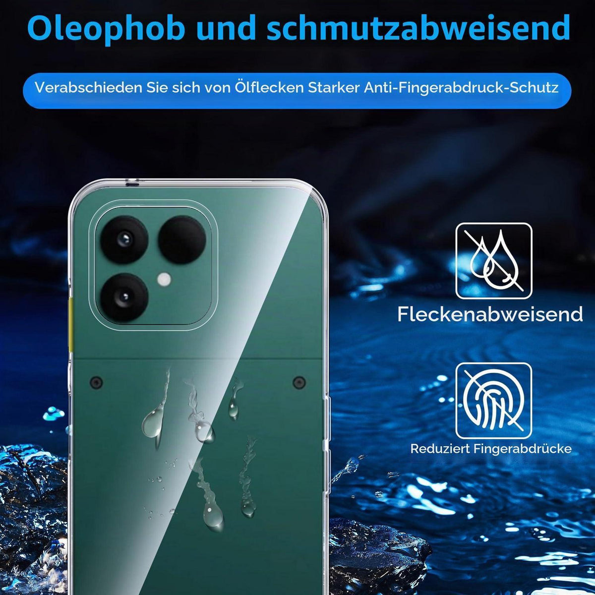 Fairphone 6 Hülle Transparent + Schutzfolie, Anti-Kratzer