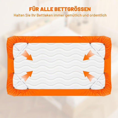4x Bettlakenspanner Verstellbar – Für Straff & Glatte Bettwäsche