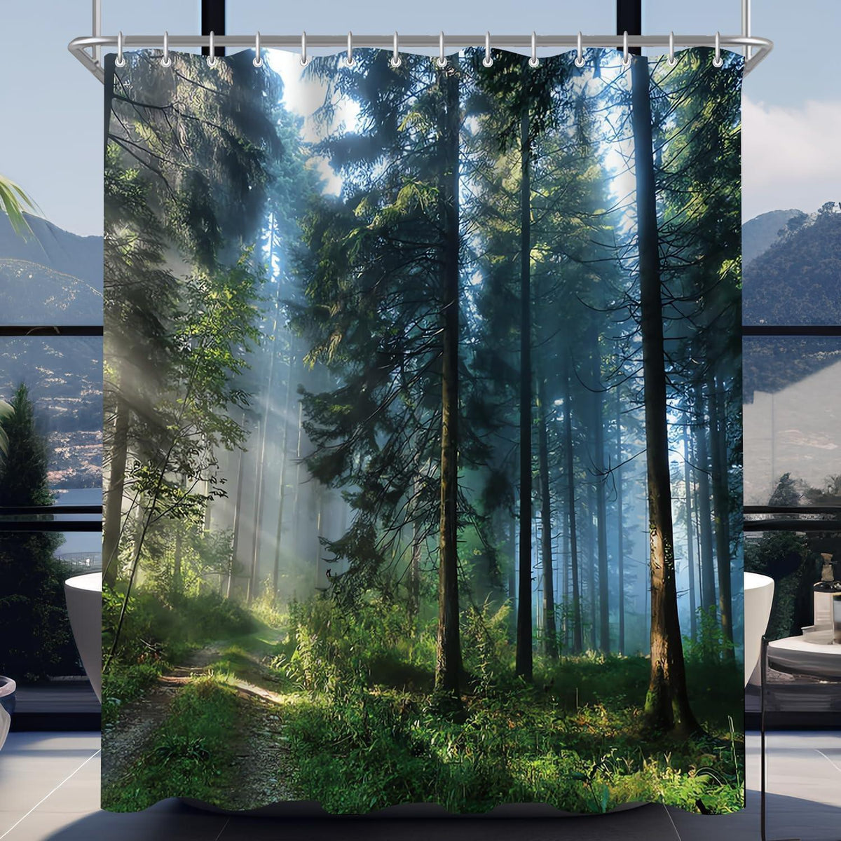 Duschvorhang Wald Dschungel 100x200 cm mit Ösen