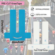 Vorgeschnittenes Kinesiotape für Knie – 12 Stück für Schmerzlinderung