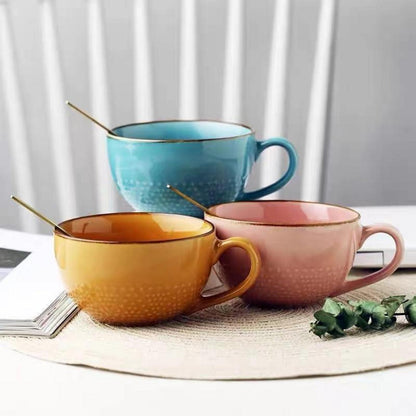 700ml Keramik Kaffee Tasse - Erdrot, Groß & Vielseitig