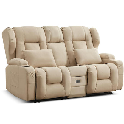 2-Sitzer Relaxsessel mit Liegefunktion & Kinosofa Beige