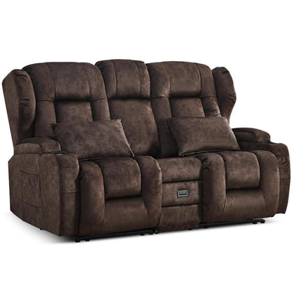 2-Sitzer Relaxsessel mit Liegefunktion & Kinosofa Braun