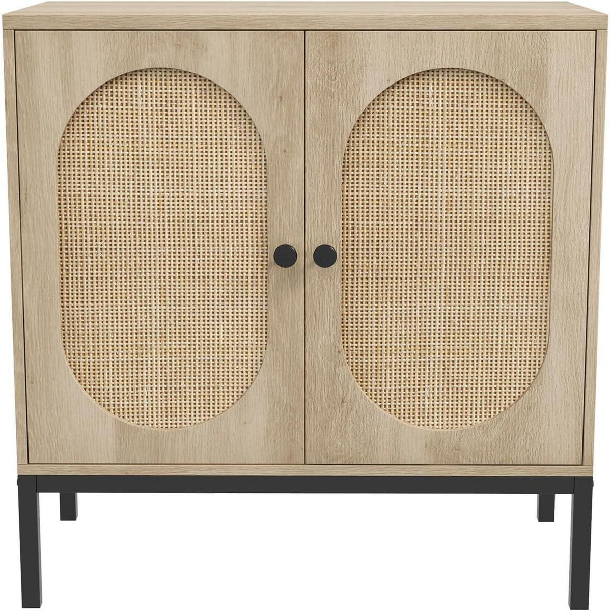 Sideboard Rattan Braun 80x40x82 cm – Schrank mit Stauraum