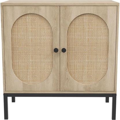 Sideboard Rattan Braun 80x40x82 cm – Schrank mit Stauraum