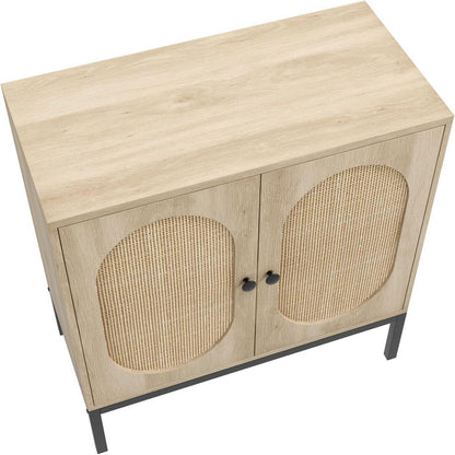 Sideboard Rattan Braun 80x40x82 cm – Schrank mit Stauraum
