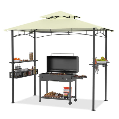 Grillpavillon 245x153cm mit Rauchabzug & Stauraum
