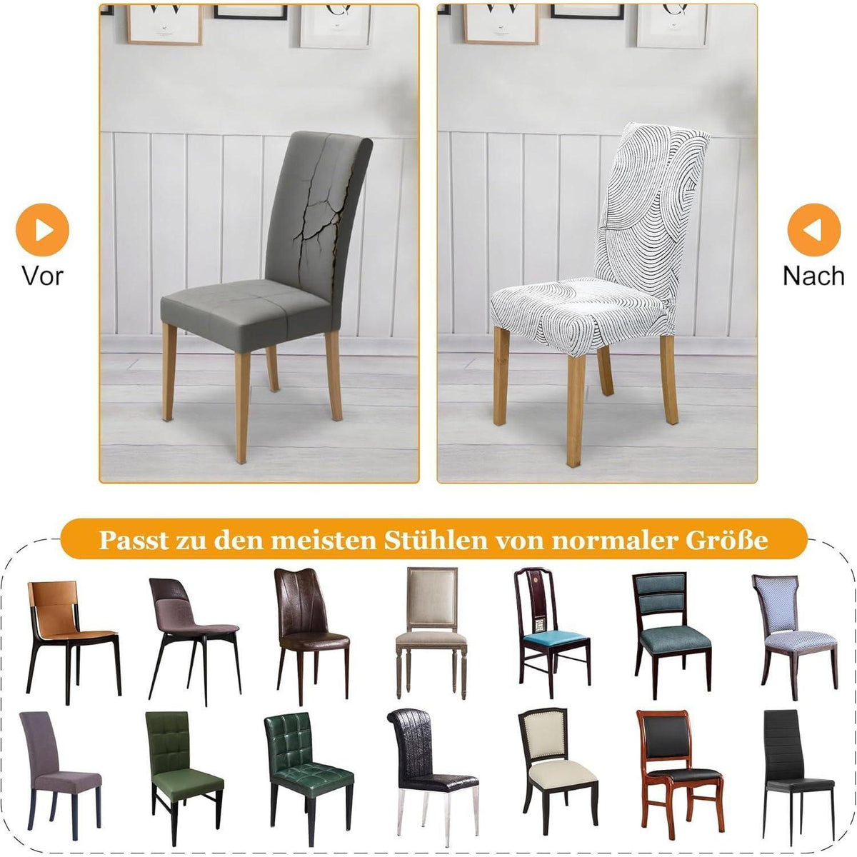 Jacquard Stuhlbezüge Set – Weich & Elegant für Wohnzimmer & Co.