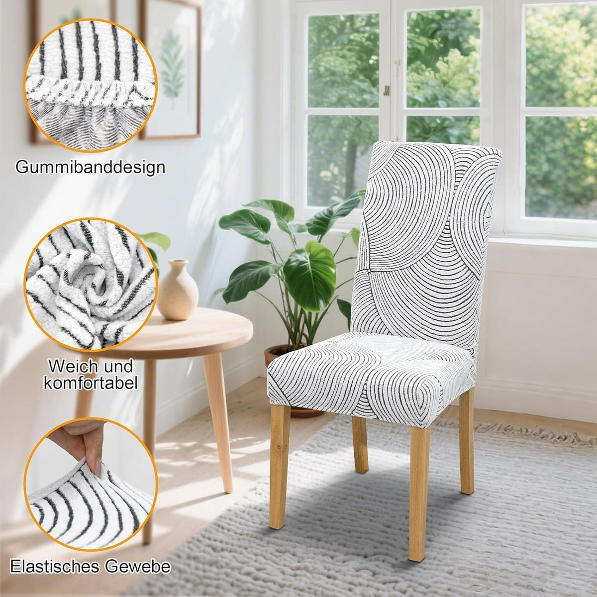 Jacquard Stuhlbezüge Set – Weich & Elegant für Wohnzimmer & Co.