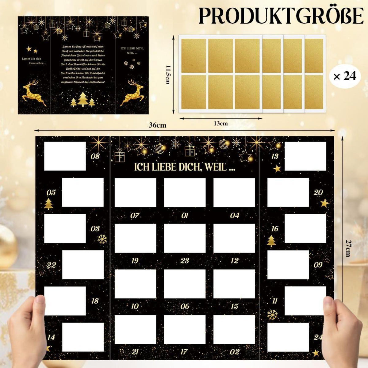 Adventskalender Paare zum Rubbeln – DIY Liebesbotschaften