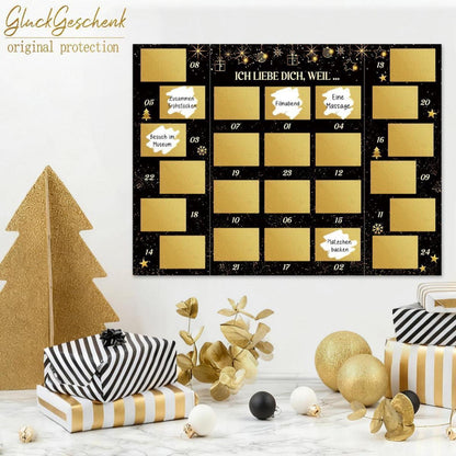 Adventskalender Paare zum Rubbeln – DIY Liebesbotschaften
