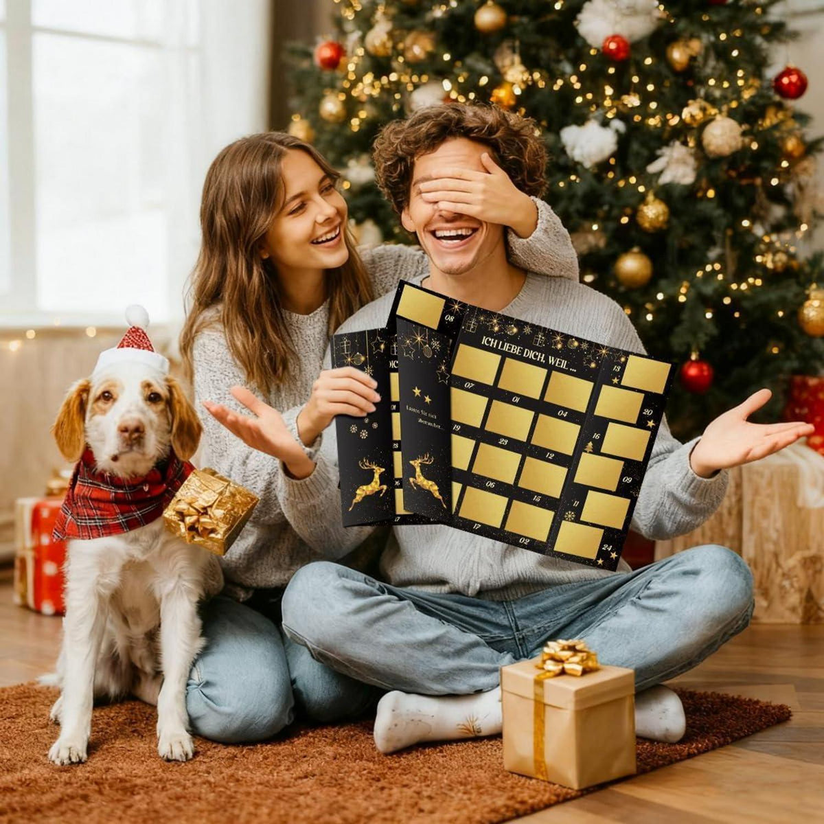Adventskalender Paare zum Rubbeln – DIY Liebesbotschaften