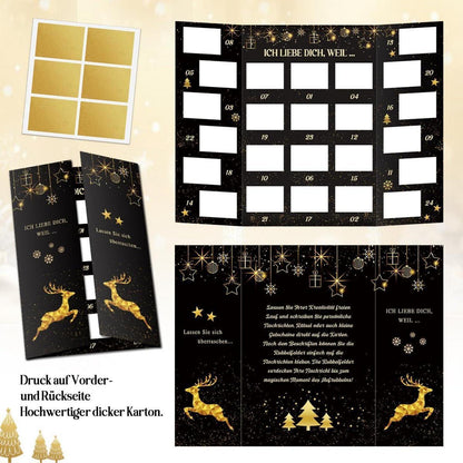Adventskalender Paare zum Rubbeln – DIY Liebesbotschaften
