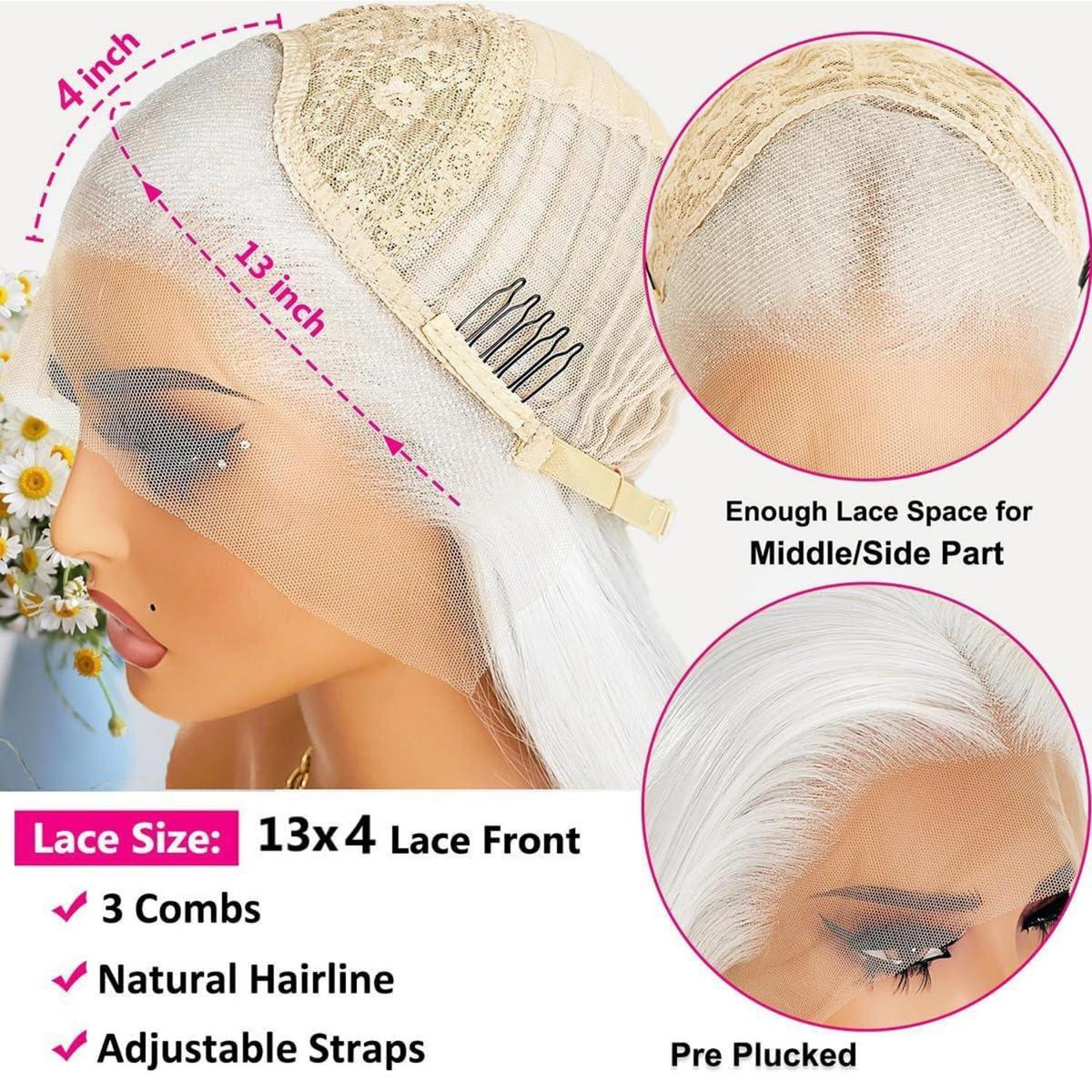 Lange gewellte Lace Front Perücke – Natürlicher Haaransatz