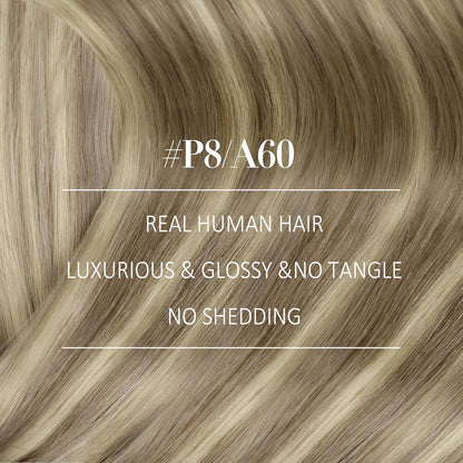 Echthaar Tressen Hellbraun 50cm – Remy Weaving Haarextension