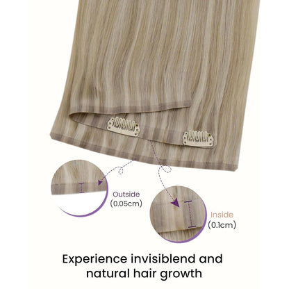 Echthaar Clip-Ins Blond 55cm – Volumenspendend & Längenverlängerung