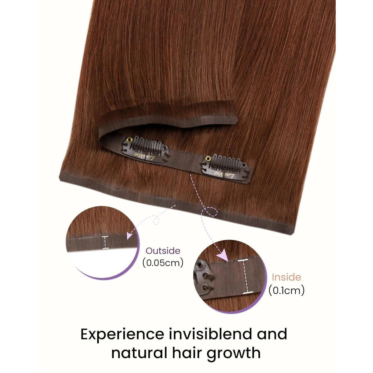Auburn Echthaar Clip-in Extensions 55cm – Volumenspendend & Längenverlängerung