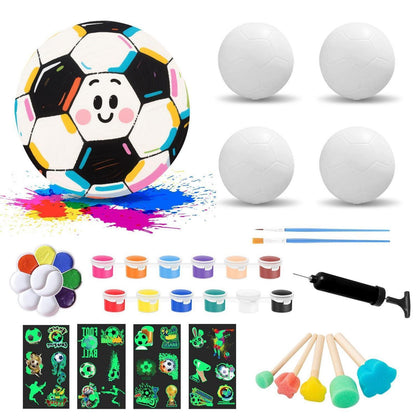 Fußball Malset Kinder – DIY Bastelset mit Farben & Aufklebern