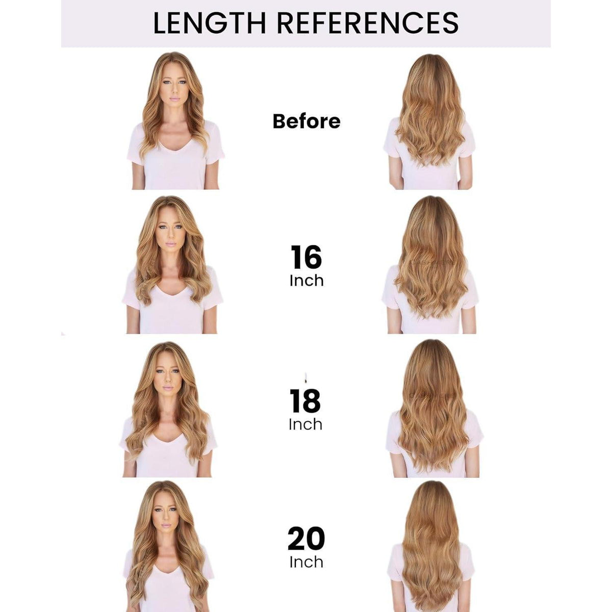 Clip-in Echthaar Extensions Aschblond Highlights 50cm
