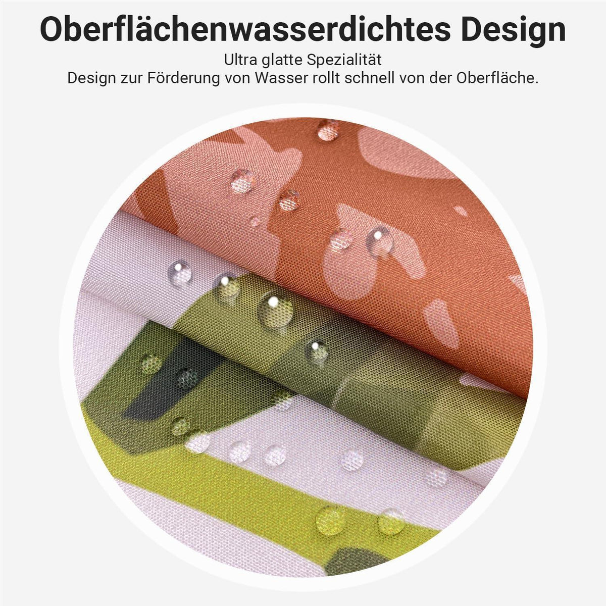 Duschvorhang 180x170 cm Blätter Linie, Wasserabweisend, Waschbar