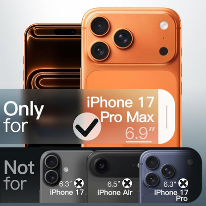 Magnetische Hülle für iPhone 17 Pro Max 6,9 Zoll, MagSafe, Matt Orange