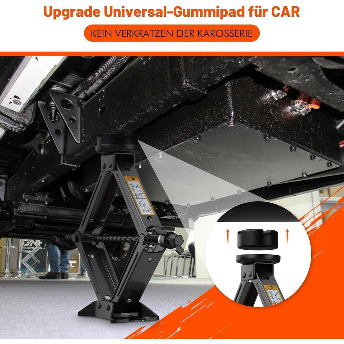 Universeller 2.5t Scherenwagenheber mit Reifenwechsel-Set
