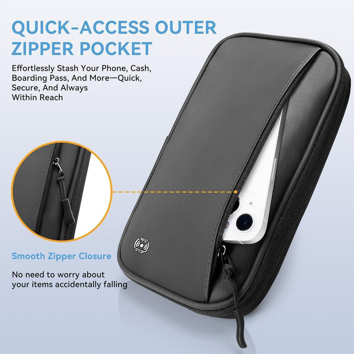 Familien Reisepass Tasche mit RFID-Schutz, wasserdicht