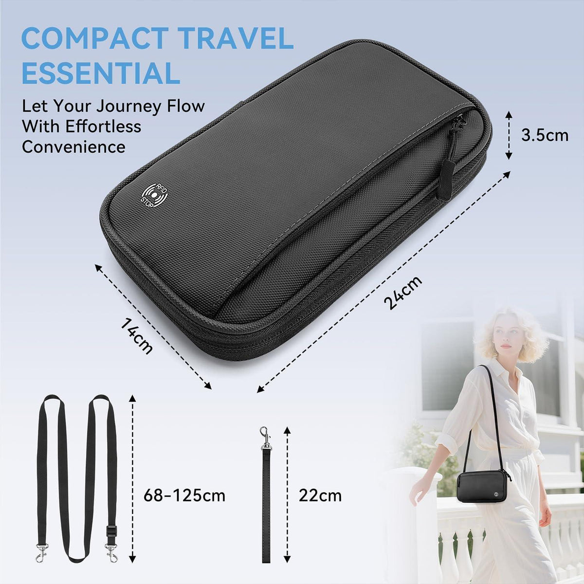 Familien Reisepass Tasche mit RFID-Schutz, wasserdicht