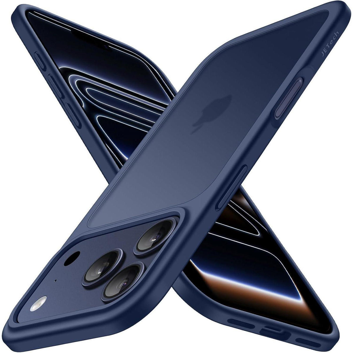 JETech Matt Hülle für iPhone 17 Pro Max, Stoßfest, Dunkelblau