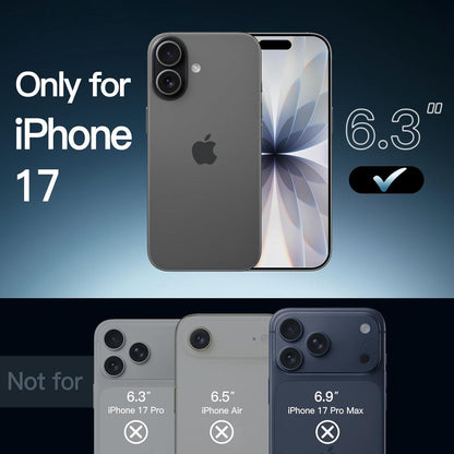 iPhone 17 Hülle transparent mit schwarzem Stoßfänger